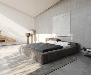 DELIFE Čalúnená posteľ Kalinea 180x200 cm mikrovlákno taupe vintage