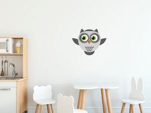 Nálepka na stenu pre deti Pekná sivá sovička Rozmery: 100 x 100 cm