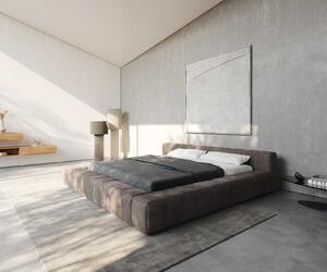 DELIFE Čalúnená posteľ Espazio 180x200 cm mikrovlákno taupe vintage s úložným priestorom