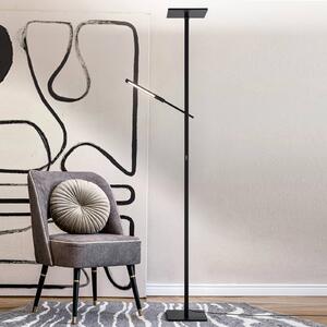 Ideálna stojacia lampa LED s ramenom na čítanie, čierna