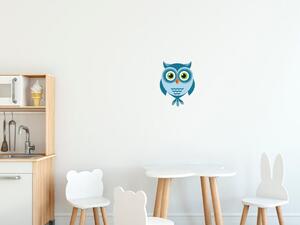 Nálepka na stenu pre deti Modrá sovička Rozmery: 100 x 100 cm