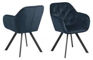 LOLA BLACK otočná stolička Modrá