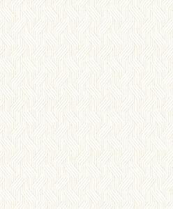 Bielo-zlatá geometrická vliesová tapeta, ZEN404, Zen, Zoom by Masureel