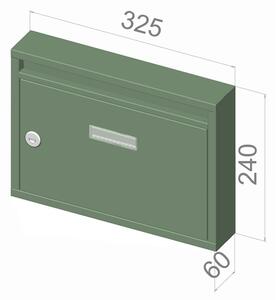 Schránka poštová (325x240x60mm), max. formát listu: A4, RAL 7040 šedá