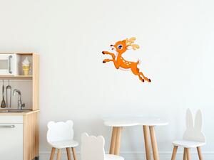 Nálepka na stenu pre deti Veselý jelenček Rozmery: 100 x 100 cm