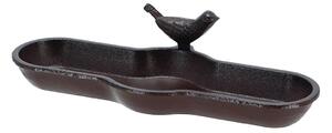 Napájadlo pre vtáky Bird, 7x29,5 cm, liatina, hnedá