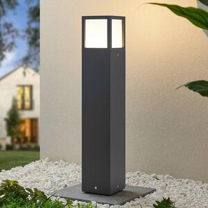 Lucande LED svetlo na chodník Dewari, 65 cm, tmavo sivé, IP54, Hliník / sivá / zinok, Hliník, Moderný, Osvetlenie príjazdovej cesty