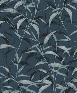 Modrá vliesová tapeta na stenu, bambus, ZEN203, Zen, Zoom by Masureel