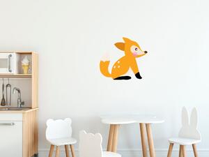 Nálepka na stenu pre deti Malá líška Rozmery: 100 x 100 cm