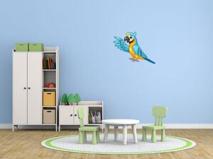 Nálepka na stenu pre deti Papagáj Ara Rozmery: 100 x 100 cm