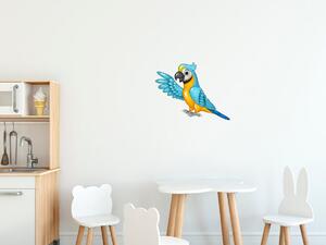 Nálepka na stenu pre deti Papagáj Ara Rozmery: 100 x 100 cm
