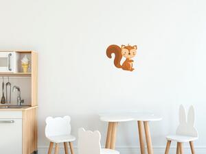 Nálepka na stenu pre deti Malá veverička Rozmery: 100 x 100 cm