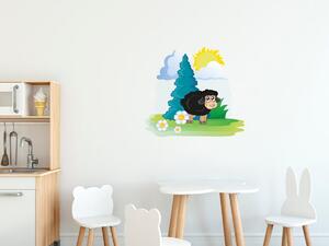 Nálepka na stenu pre deti Čierna ovečka Veľkosť: 20 x 20 cm