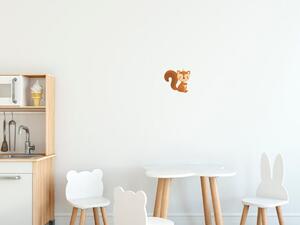 Nálepka na stenu pre deti Malá veverička Rozmery: 100 x 100 cm