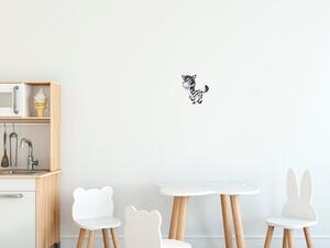 Nálepka na stenu pre deti Veselá zebra Veľkosť: 10 x 10 cm