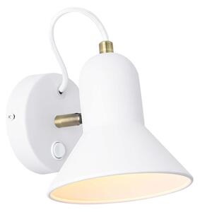 Nástenné bodové svietidlo ASTAMA 1xE27/40W/230V biela/mosadz