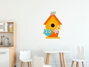 Nálepka na stenu pre deti Búdka pre vtáčiky Rozmery: 100 x 100 cm