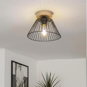 Brilagi - LED prisadený luster CERIA WIRE 1xE27/40W/230V pr. 30 cm čierna/dub