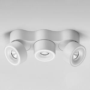 Egger DLS LED reflektor Clippo Trio, 3-plameňový, biely, stmievateľný, Biela / opálová, Pracovňa / Kancelária, Hliník, Moderný, Stropné svetlo