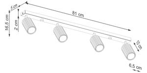 Brilagi - LED bodové svietidlo CRESTO 4xGU10/10W/230V čierna