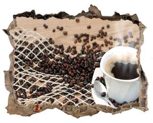 Nálepka 3D díra Káva a kávové bôby nd-k-45865517