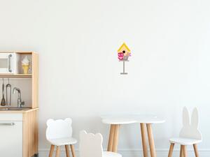 Nálepka na stenu pre deti Domček s ružovou sovičkou Rozmery: 100 x 100 cm