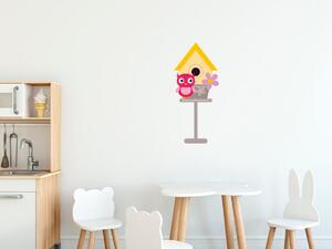 Nálepka na stenu pre deti Domček s ružovou sovičkou Rozmery: 100 x 100 cm