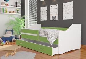 Detská posteľ SWAN P1 COLOR + matrac + rošt ZADARMO, 160x80 cm, šedá/biela