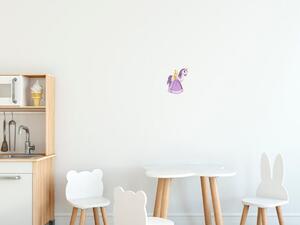 Nálepka na stenu pre deti Princezná s koníkom Rozmery: 100 x 100 cm