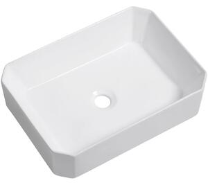 CERANO - Umývadlo keramické Liberto - na dosku - biela lesklá - 50x36,5 cm