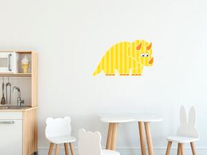 Nálepka na stenu pre deti Dinosaurus so žltými pruhmi Rozmery: 100 x 100 cm