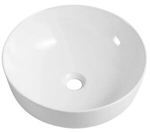 CERANO - Umývadlo keramické Marcello - na dosku - biela lesklá - Ø 42 cm
