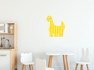 Nálepka na stenu pre deti Dinosaurus a žlté pruhy Rozmery: 100 x 100 cm