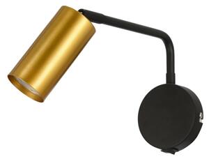 Nástenná lampička TINA 1xGU10/15W/230V čierna/zlatá