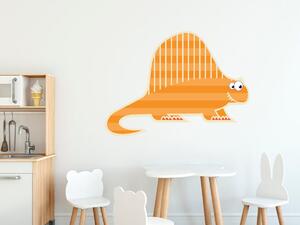 Nálepka na stenu pre deti Veľký oranžový dinosaurus Veľkosť: 10 x 10 cm