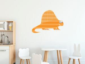 Nálepka na stenu pre deti Veľký oranžový dinosaurus Veľkosť: 10 x 10 cm