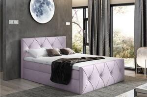 Kontinentálna posteľ 180x200 CARMEN LUX - fialová + topper ZDARMA