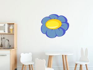 Nálepka na stenu pre deti Veľký modrý kvietok Rozmery: 100 x 100 cm