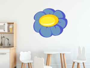 Nálepka na stenu pre deti Veľký modrý kvietok Veľkosť: 10 x 10 cm