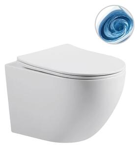 CERANO - WC závesné Cesso, Vortex + Slim/UF sedátko - biela lesklá - 49x36 cm