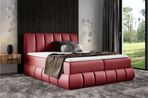 Dizajnová čalúnená posteľ 180x200 VENY - červená + topper ZDARMA