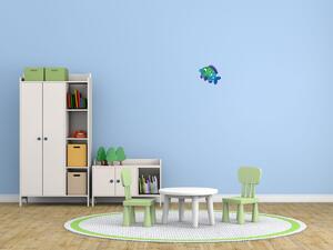 Nálepka na stenu pre deti Zeleno-modrá rybička Veľkosť: 10 x 10 cm