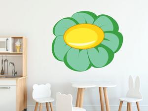 Nálepka na stenu pre deti Zelený kvietok Rozmery: 100 x 100 cm