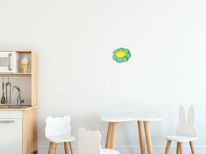 Nálepka na stenu pre deti Zelený kvietok Rozmery: 100 x 100 cm