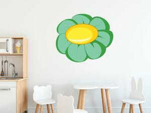Nálepka na stenu pre deti Zelený kvietok Veľkosť: 10 x 10 cm