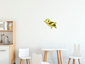 Nálepka na stenu pre deti Zelená korytnačka Rozmery: 100 x 100 cm