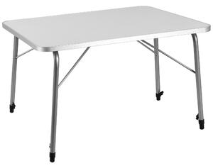 Záhradný stôl strieborný, hliník, 80x60x50/69cm sklápací