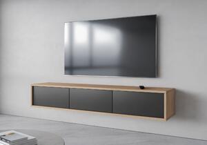 Závesný TV stolík IRVING 1 - dub olejovaný / antracitový