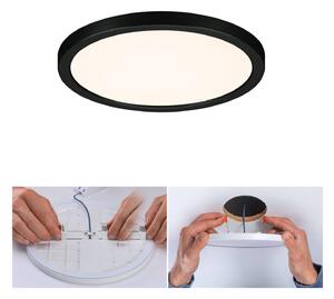 Paulmann Areo LED panel okrúhly čierny 3000K Ø17,5cm