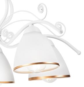 Luster na reťazi RETRO II 5xE27/60W/230V biely